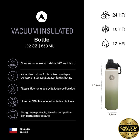 Botella insulada 650ml WILD MATCHA